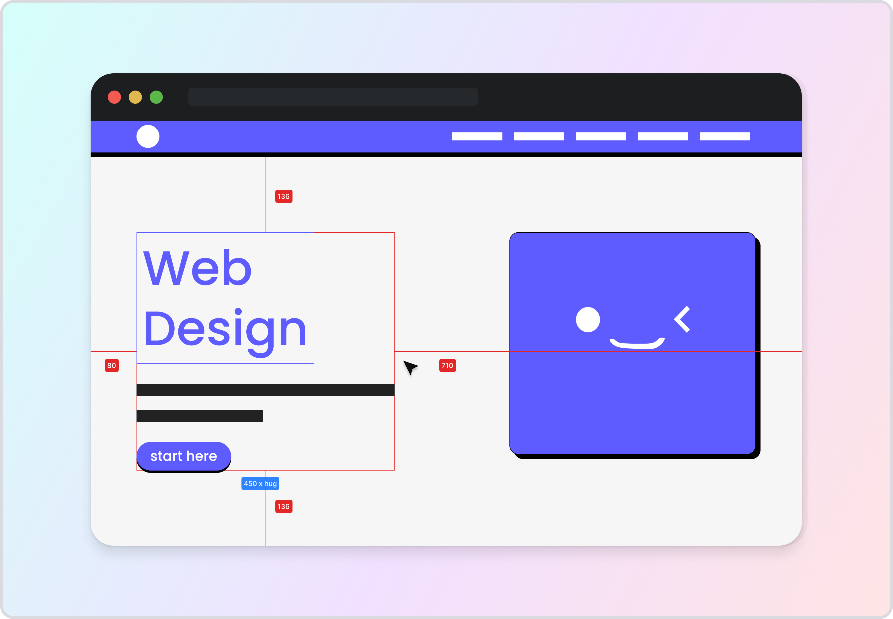 webpage design on figma